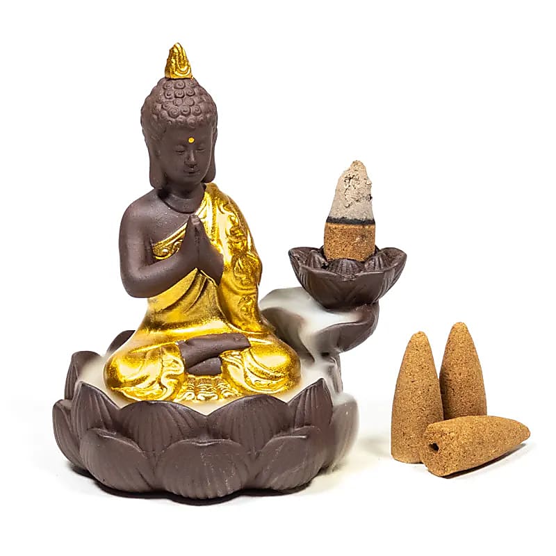Brûleur d’encens à refoulement Bouddha